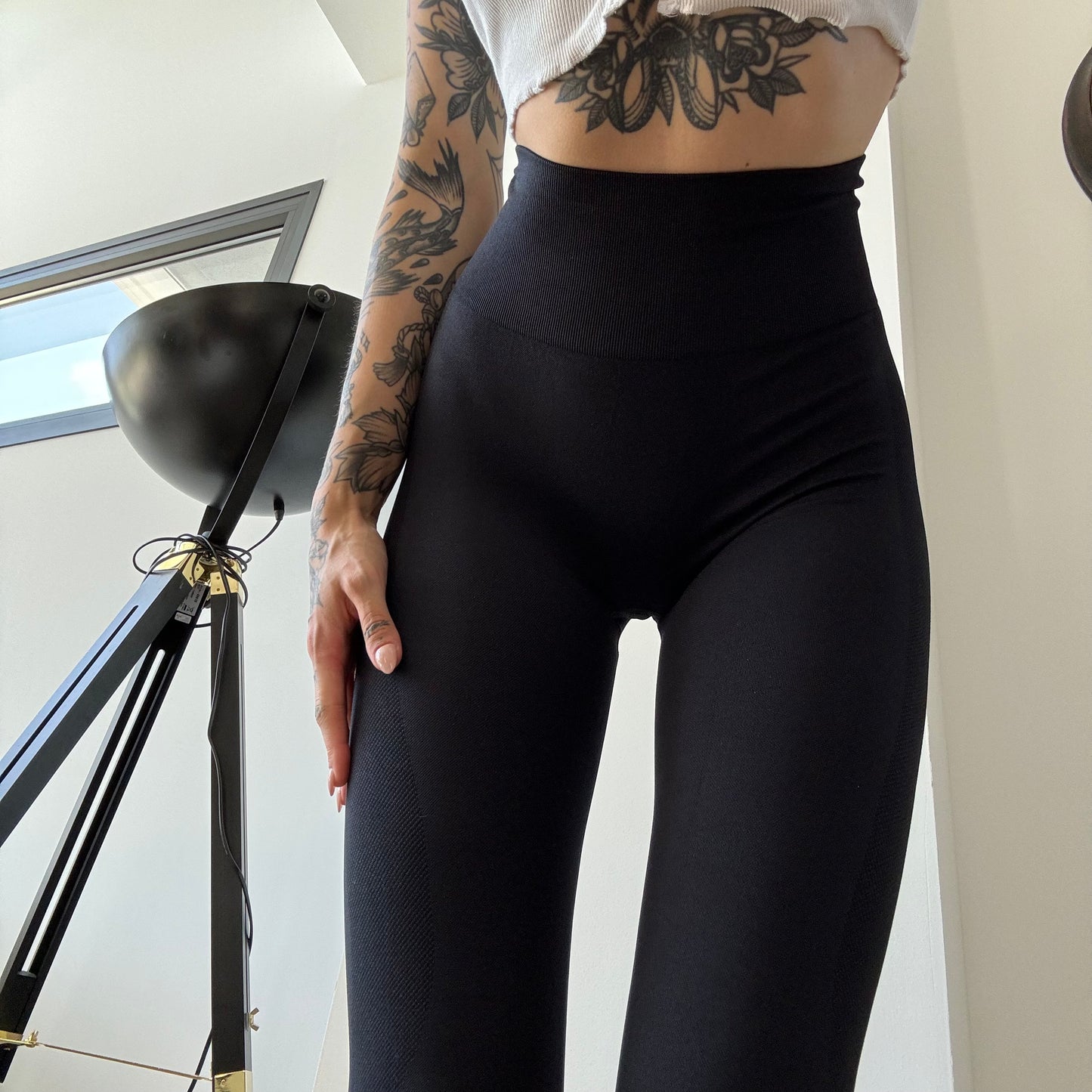 Schwarze Leggings