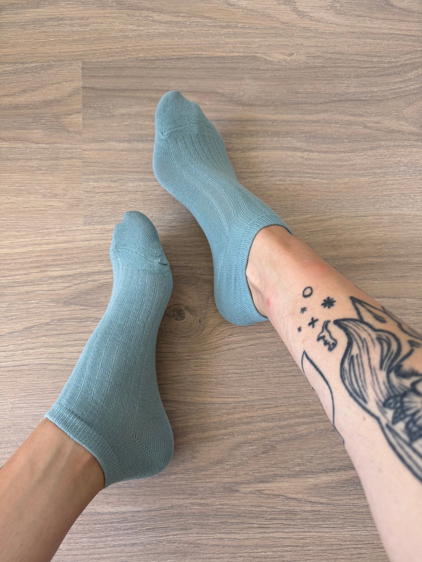 Socken Hellblau