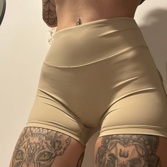 Kurze Leggings Beige