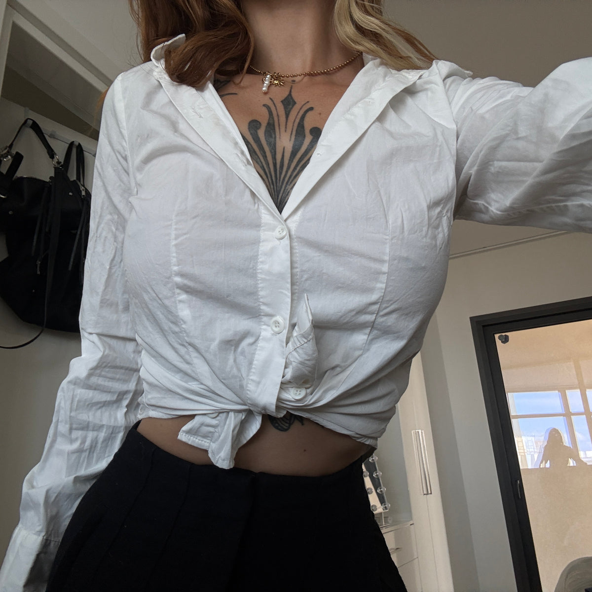 weiße Bluse
