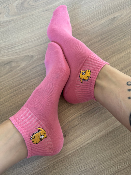 Socken Dino pink